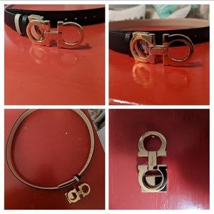 Salvatore Ferragamo Women's Beige/Black Reversible